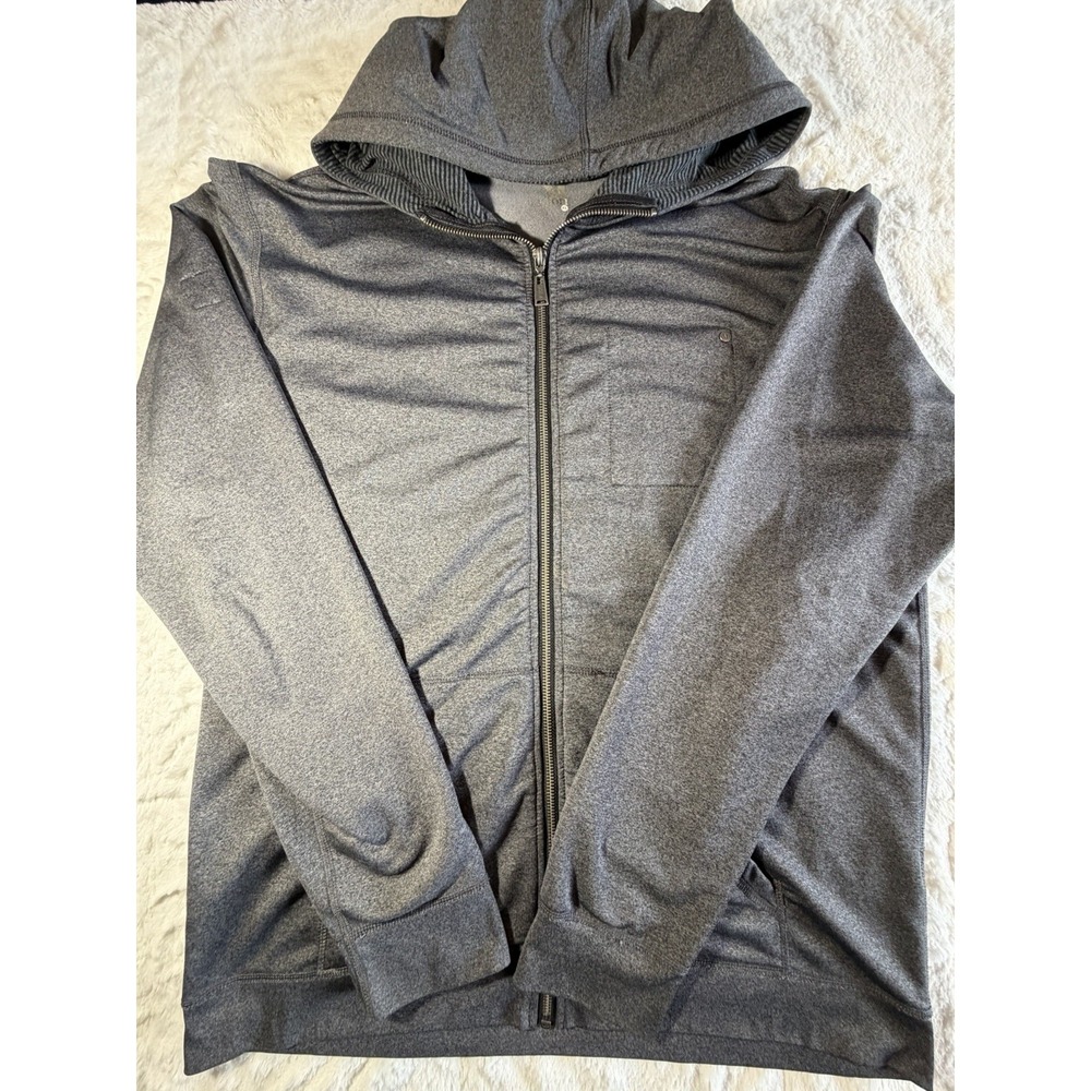 Vuori Movement Full Zip Hoodie-Measures XL  Dark Gray